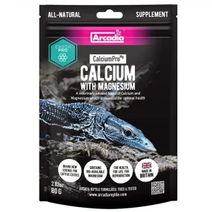 Arcadia EarthPro CalciumPro-Mg 80g – Calcium & Magnesium Supplement for Reptiles