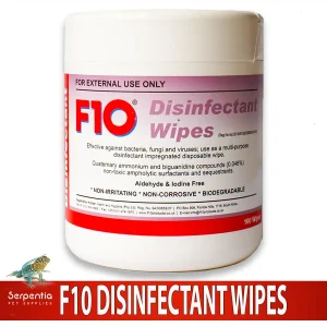 F10 Disinfectant Wipes 100 Wipes – With Dispensing Tub